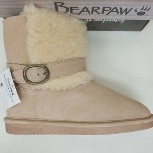Boots New 9 Wide  BEARPAW® Millie Suede Buckled Boot with NeverWet Pink